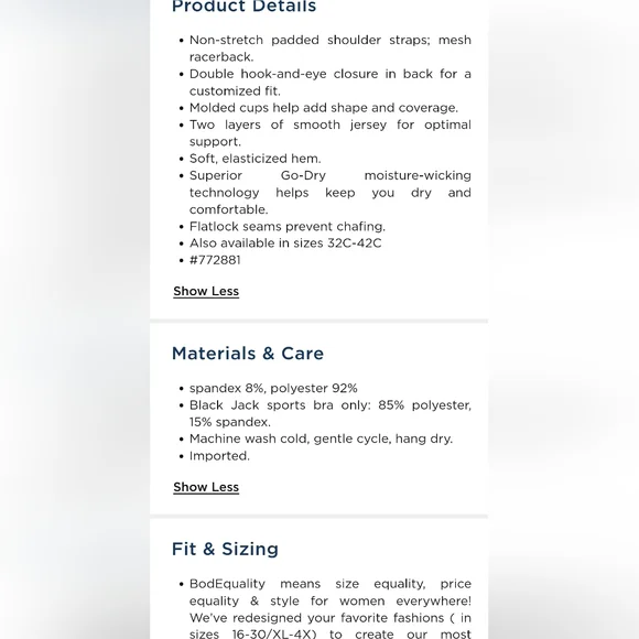 Old Navy 4x Black Sports Bra - Picture 7 of 7